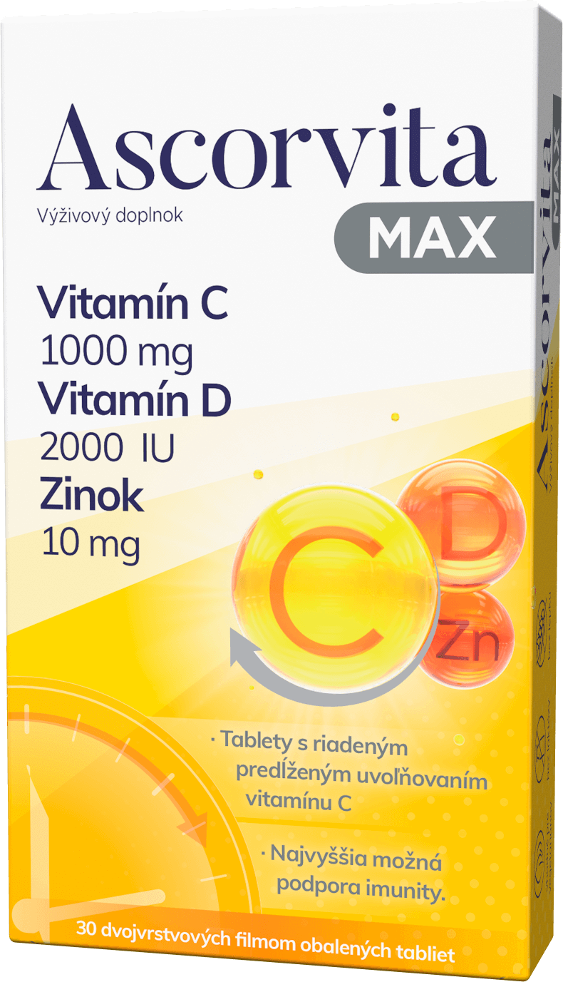 galéria Ascorvita MAX vitamín C, D a zinok