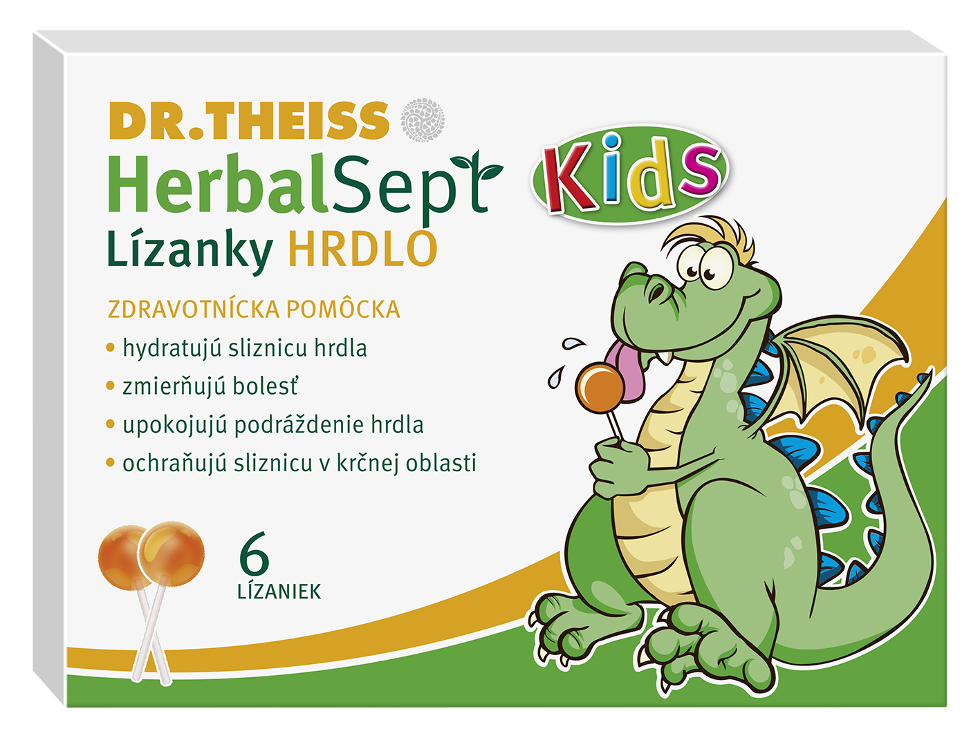 HerbalSept Kids HRDLO lízanky